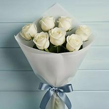 Букет 7 Белых роз Эдлесс Лав #REPLACE_PRED# Смирновке