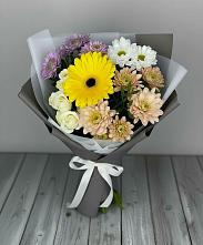 Букет цветов из:  Розы, Герберы и Хризантемы #REPLACE_PRED# Смирновке
