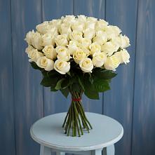 Букет 51 Белая роза Эдлесс Лав в Смирновке