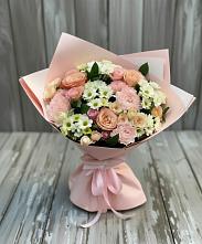 Букет цветов из:  Гвоздики, Розы и Хризантемы в Смирновке