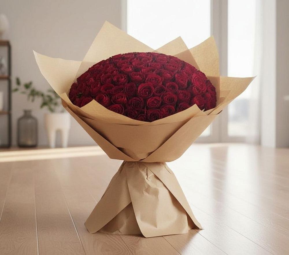Букет 101 Красная роза в Смирновке