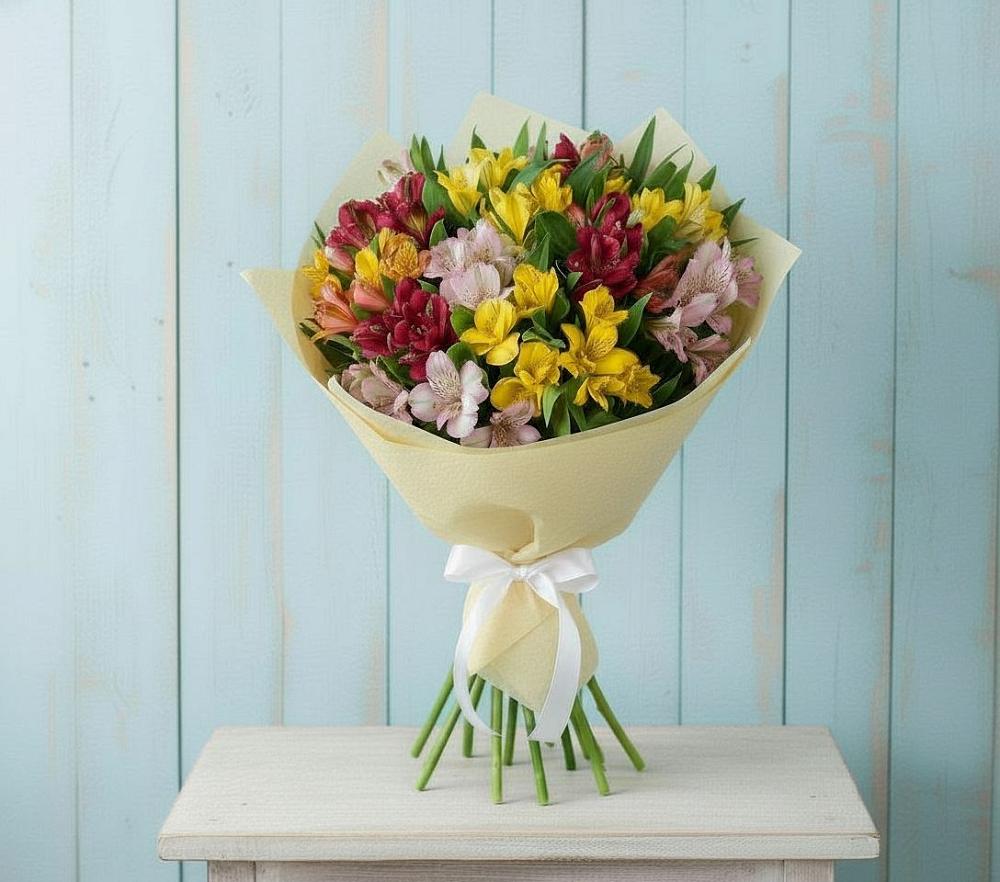 Букет цветов из: Альстромерии в Смирновке