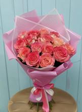 Букет 15 Розовых роз Равель в Смирновке