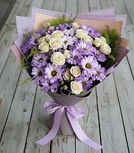 Букет цветов из:  Хризантемы и Розы в Смирновке